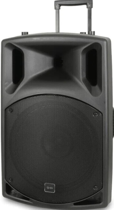 QTX QX15PA-PLUS 15"" Portable PA Speaker With Bluetooth 2 Wireless Mics & Cover
