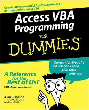 Access VBA Programming For Dummies by Alan Simpson - 9780764574115