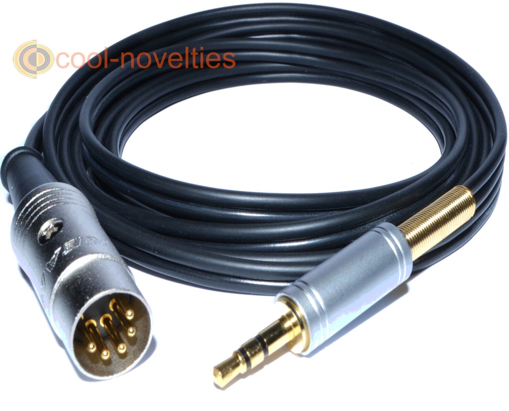 5 PIN DIN TO 3.5mm JACK - NAIM / B&O GOLD INTERCONNECT CABLE iPOD iPHONE LEAD 1M