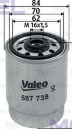 Fits VALEO 587738 DIESEL FILTER - SPIN-ON TYPE  ⭐UK Stock⭐