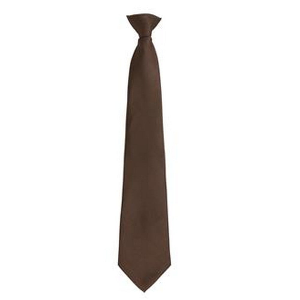 Premier Men's Brown (One Size, ) Fashion ÂColoursâ Work Clip On Tie