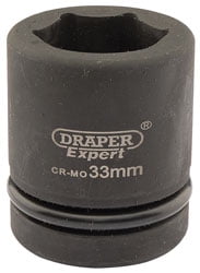 Draper 05113 Draper Hi-TORQ Impact Socket 1"" Sq Dr 33mm