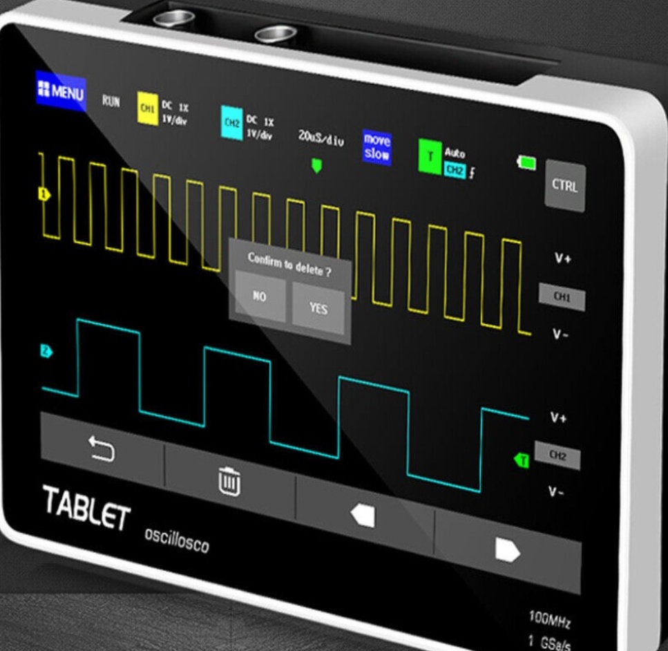 FNIRSI 7 inch 1013D Dual Channel Digital Oscilloscope 100MHz Bandwidth 1GSa/s