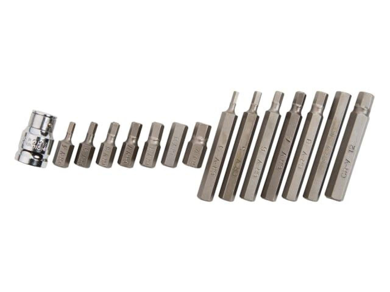 BlueSpot 15 Piece Hex Bit Socket Set H4 - H12 01513