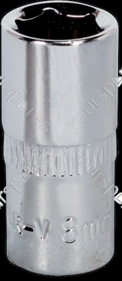 Sealey SP1408 Premier Fully Polished Socket 1/4""Sq Drive 8mm