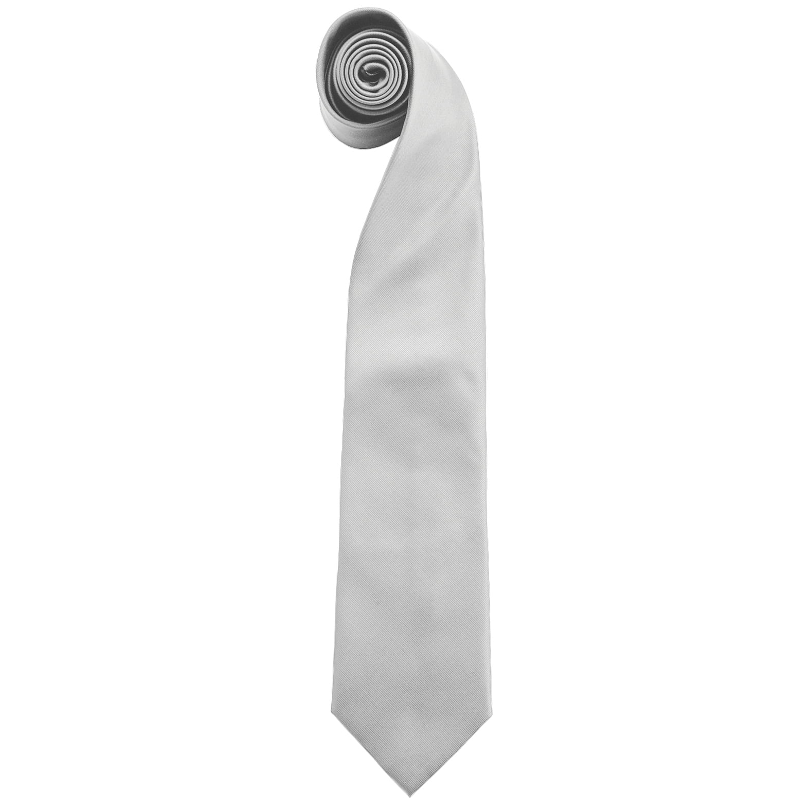 Premier Men's Silver (One ) Fashion ÂColoursâ Work Clip On Tie (Pack Of 2) Size 2