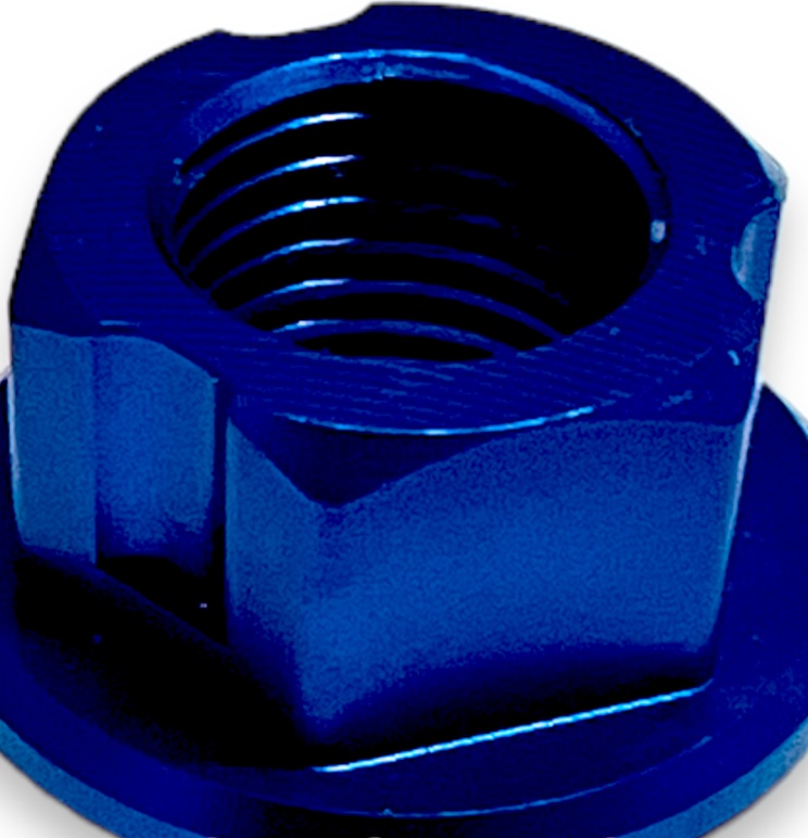 BLUE CNC REAR AXLE NUT / BOLT FOR SUR-RON LIGHT BEE X LBX EBIKE