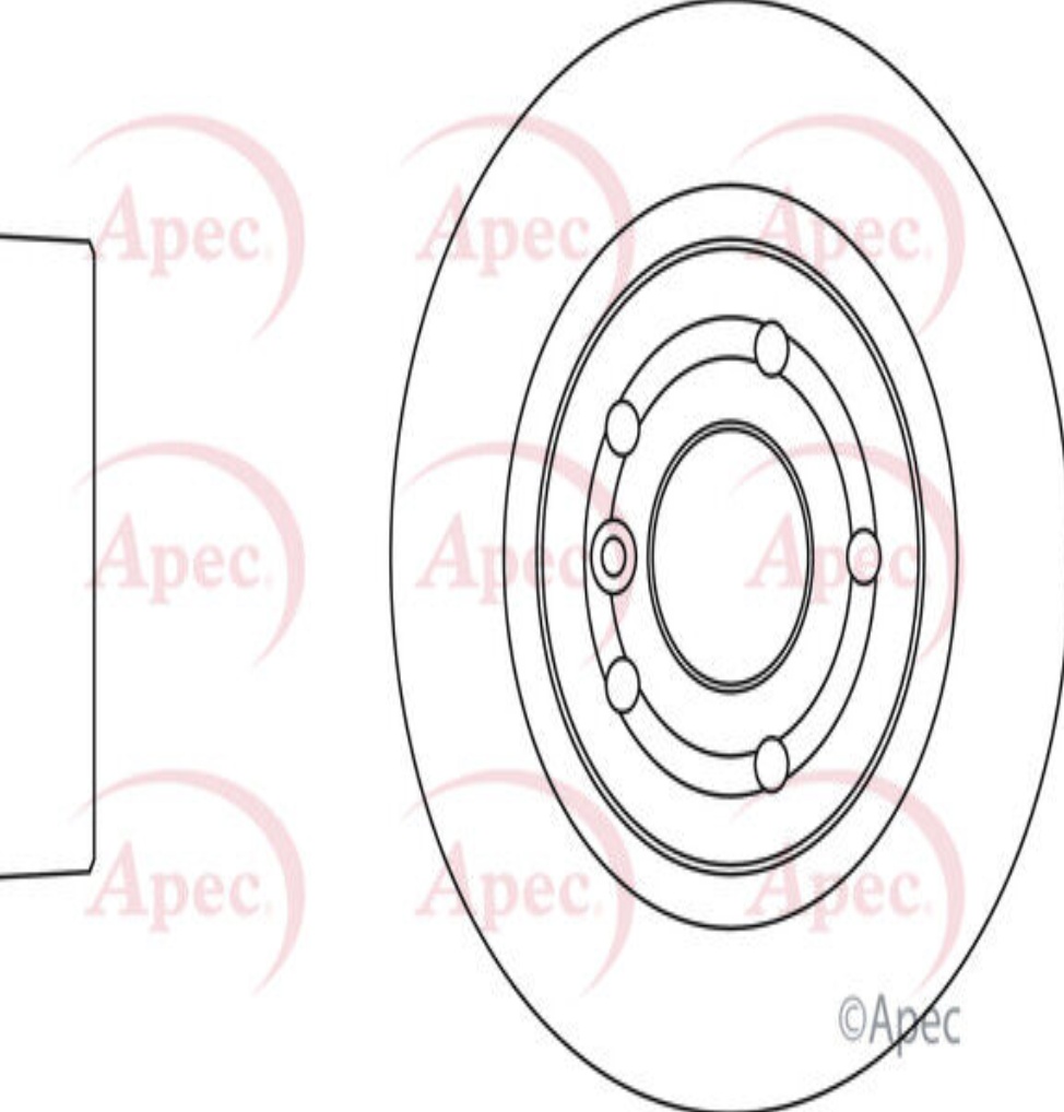 Apec Brake Disc Rear Single NTC8781 SDB000210 SDB000470 5028906078539 DSK952