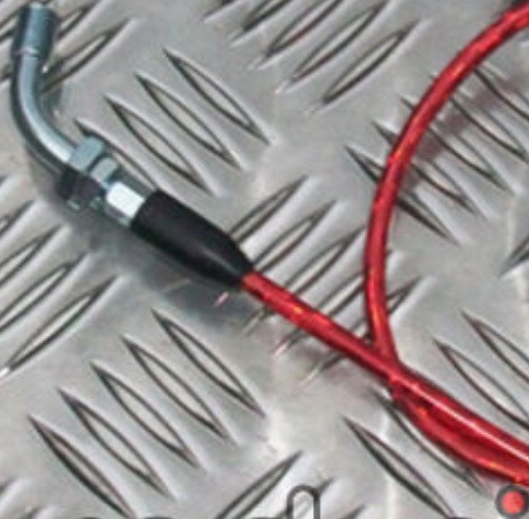 RED 90cm ANGLED PIT BIKE THROTTLE CABLE fits 50cc 110cc 125cc PITBIKES