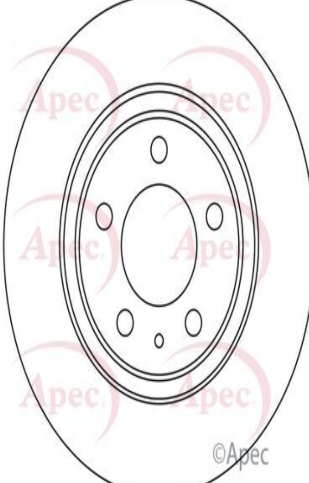 Brake Disc APEC DSK2700 Rear Vented Fits Opel Saab Vauxhall 9-5 Insignia