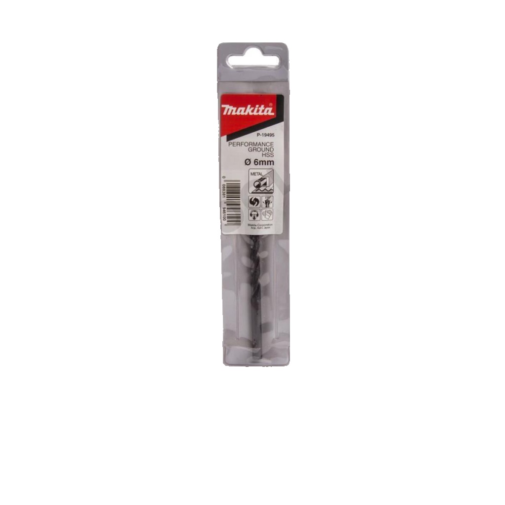 Genuine Makita P-19495 6 x 93mm HSS Performance Groundpoint Standard Drill Bit