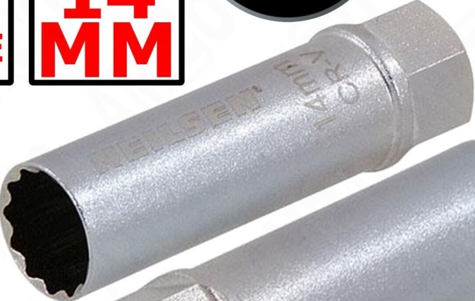 14mm SPARK PLUG SOCKET 12 Point Deep Thin Wall Design 3/8"" Drive for BMW / MINI