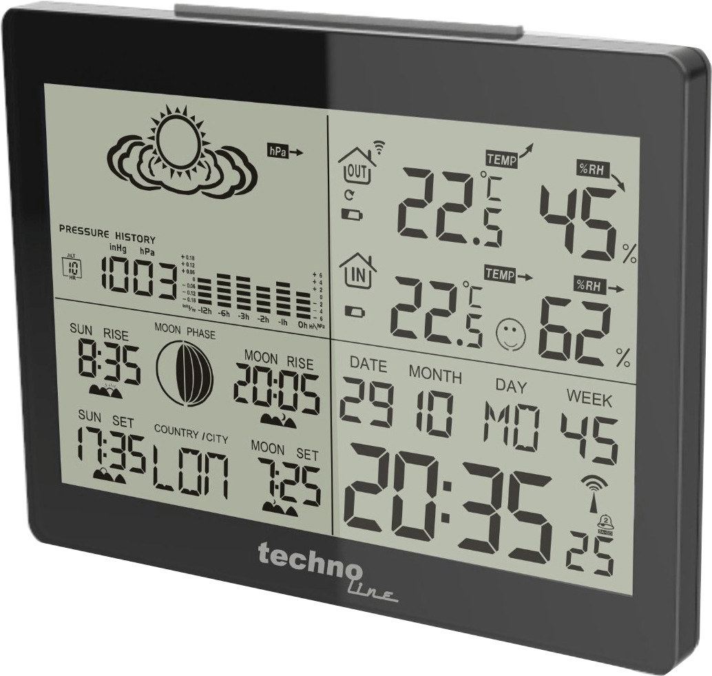 Technoline WS 6760 Weather Station, Temp, Humidity, Air Pressure, Moonphase