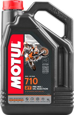 Motul 710 2T 2 Stroke Ester Synthetic Racing Motorcycle Engine Oil - 4 Litres 4L