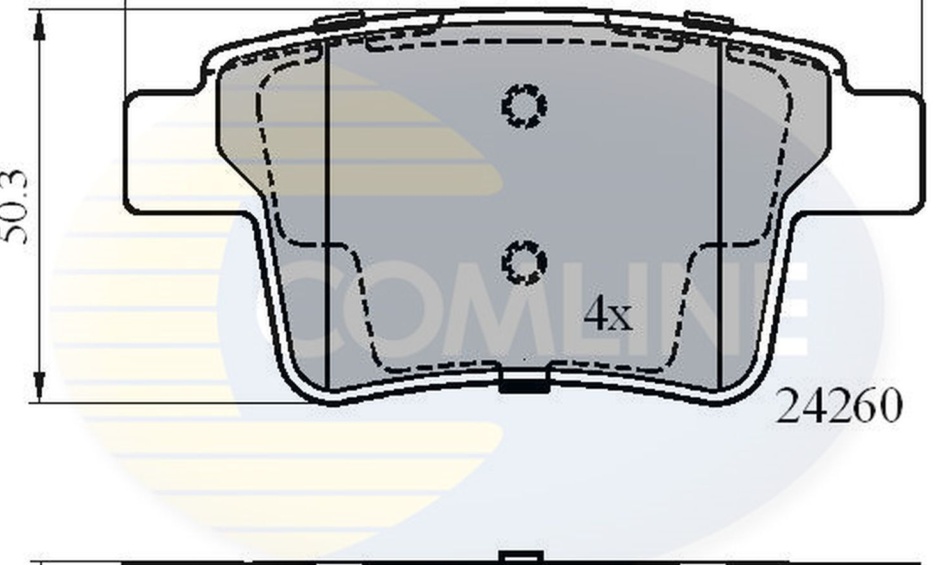 Rear COMLINE CBP01557 Brake Pad Set, disc brake for FORD,FORD USA,JAGUAR