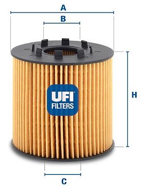 25.033.00 UFI FILTRO OLIO PER OPEL MOVANO 2.2D 01-