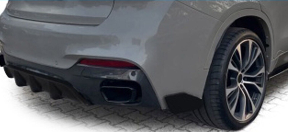 Fits BMW X6 F16 Rear Bumper Diffuser Spoiler Gloss Black New