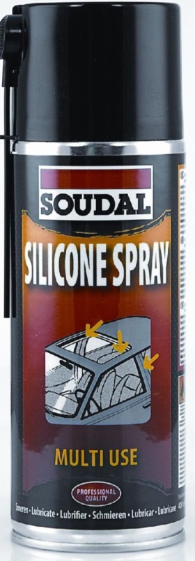 Soudal Silicone Spray, Lubrication Spray Oil Rust Corrosion Protection, 400ml