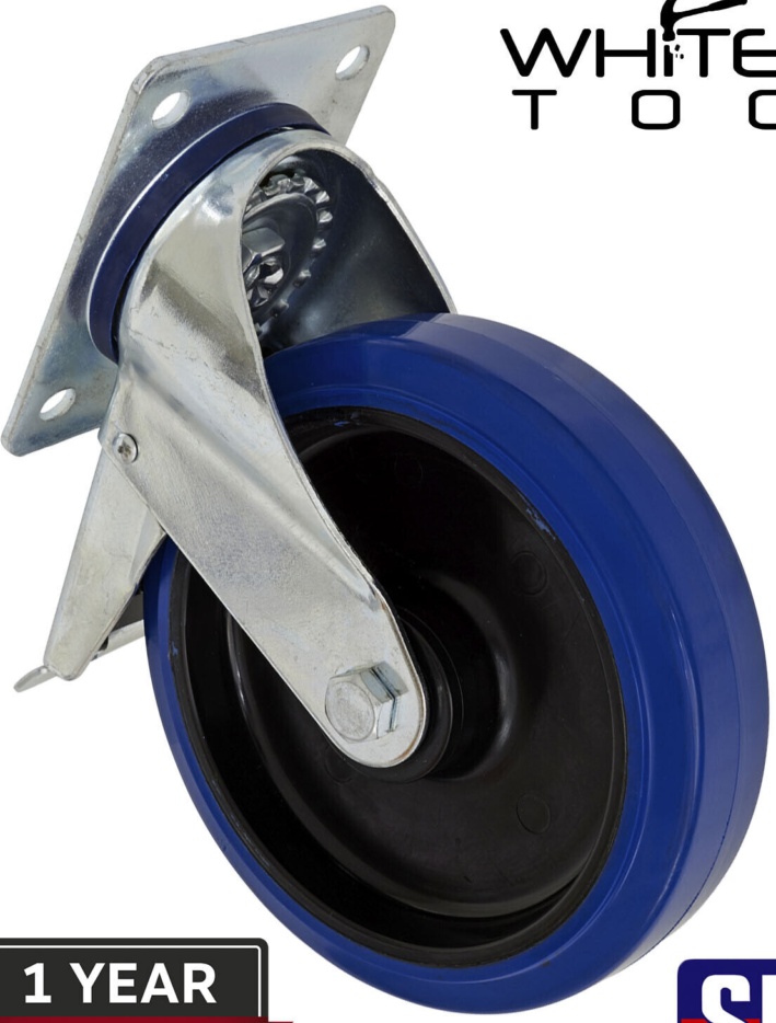 Sealey SCW3100SPLEM 100mm Castor Wheel with Swivel Plate & Total Lock