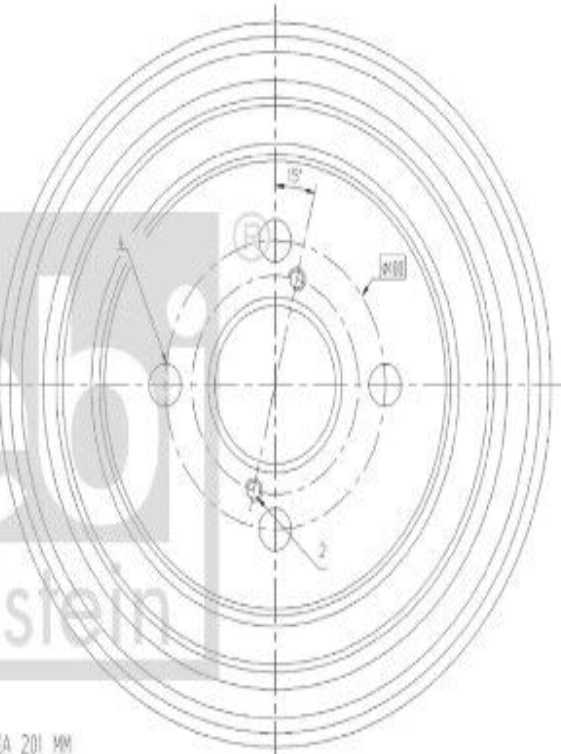 FEBI BILSTEIN 183912 Brake Drum Rear Fits Toyota Yaris Yaris / Vios Yaris/Vitz