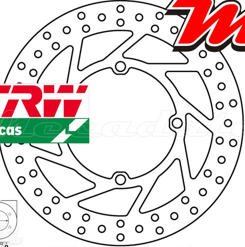 TRW MST 307 Brake Disc For Motorcycle Parts Accessories Replacement Parts
