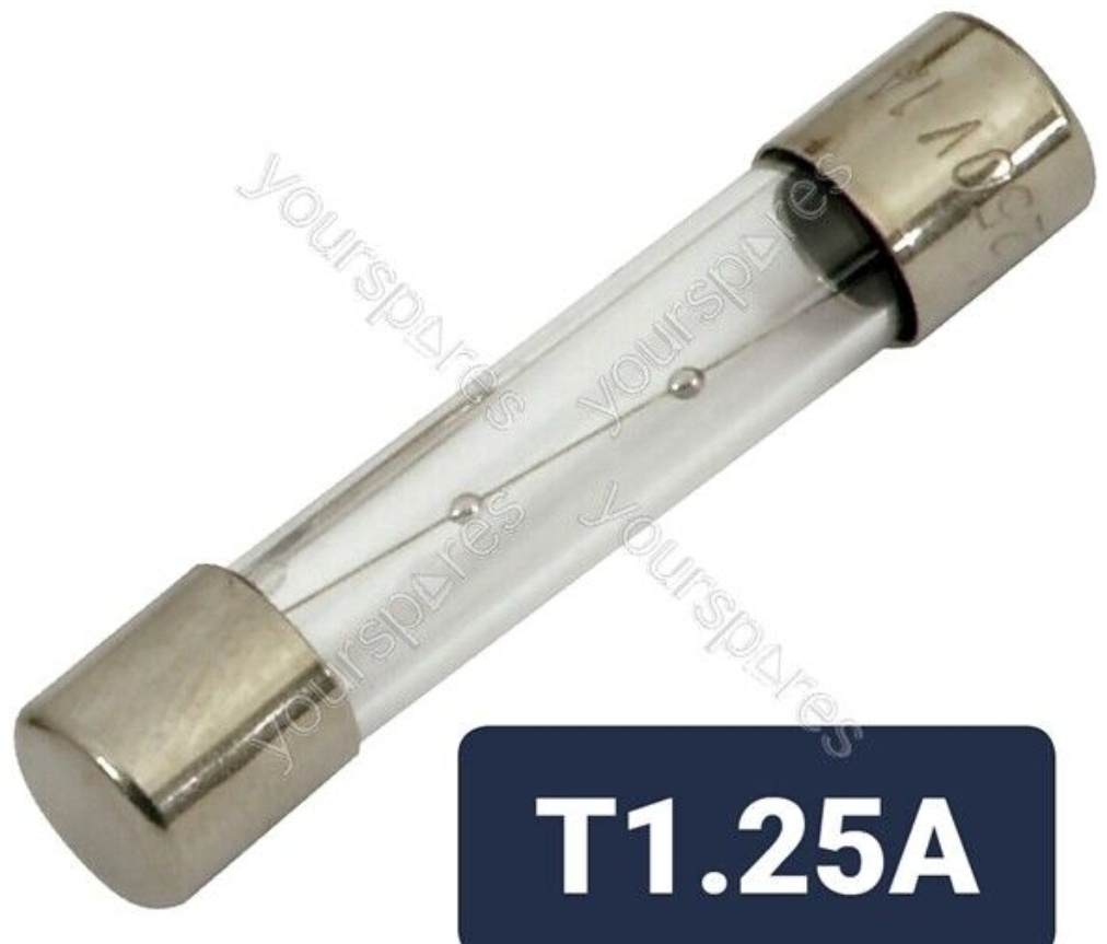 10 x 1.25A SLOW BLOW 32mm X 6.3mm GLASS FUSE T1.25 T1.25AL RoHS ( Timed Delay )
