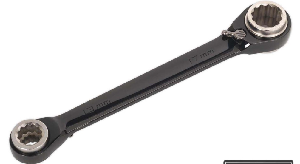 Sealey Black Ak7979 Ratchet Ring Spanner 4-In-1 Reversible - Image 5