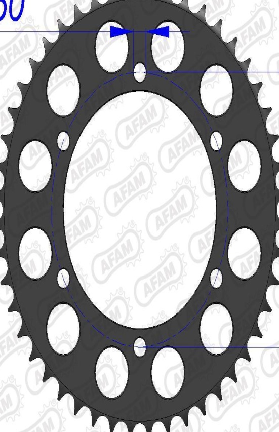 AFAM Aluminum Crown 13604-Step 520 For Motorcycle Parts Accessories
