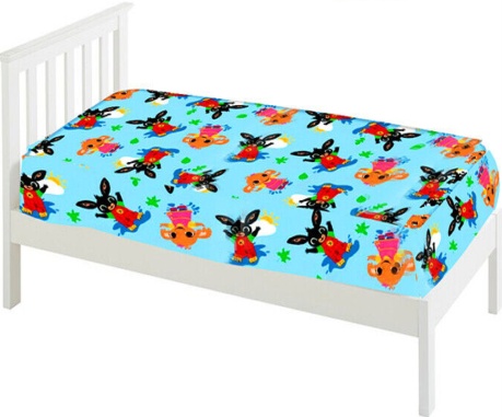 Fitted Sheet Bing Bunny Single Bed%100 Cotton, Official Licensed,(200x90x25cm)