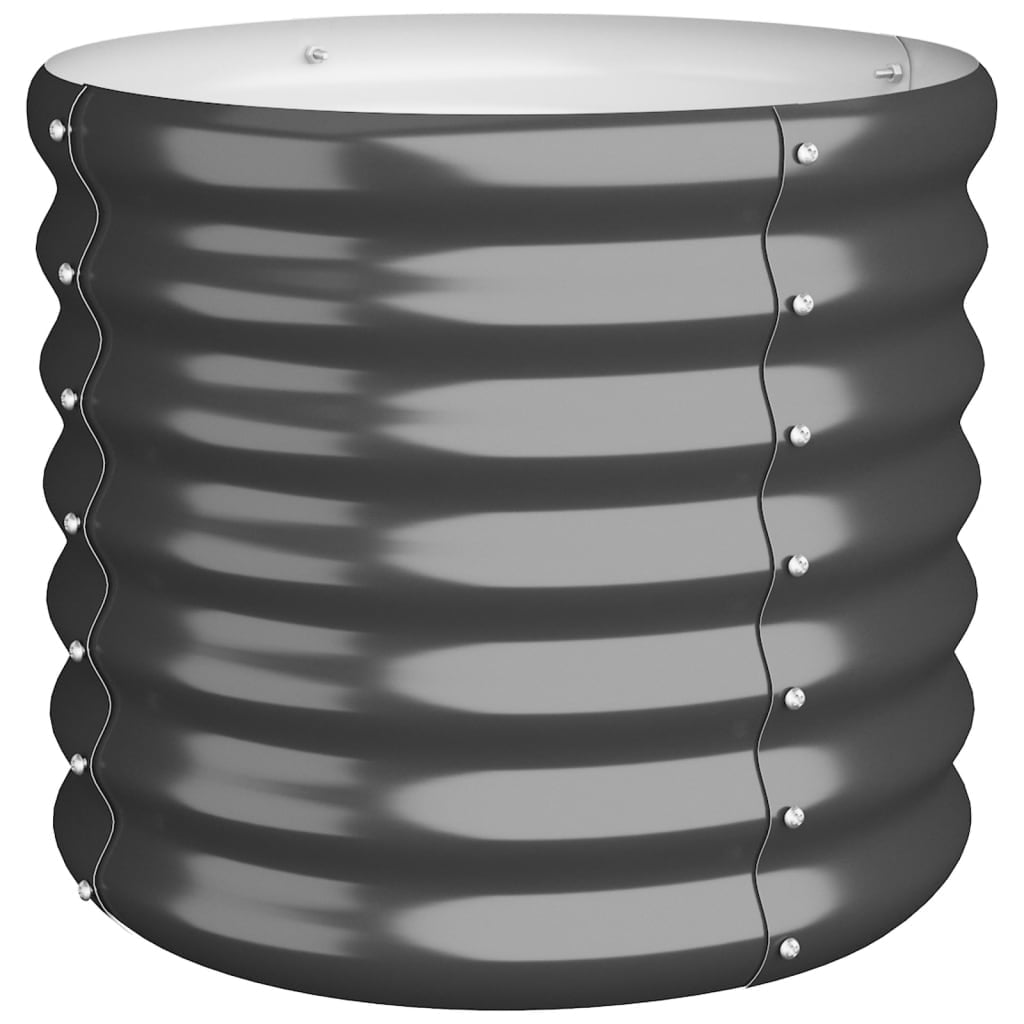 New Vidaxl (Anthracite) Garden Planter Flower Pot Planter Pot Powder-Coated Steel Raised Bed Anthracite