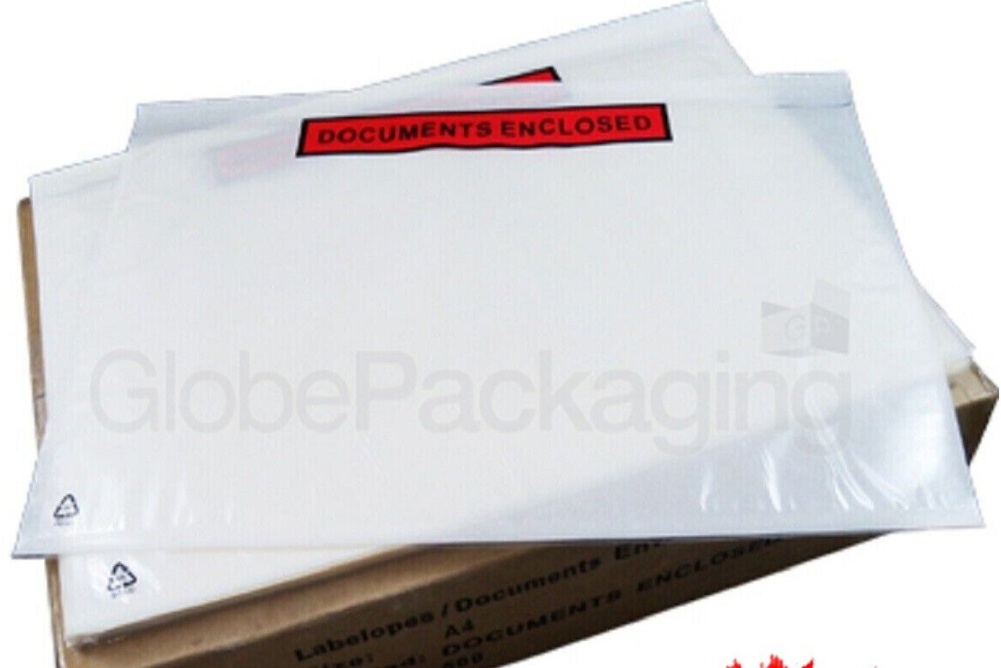 1000 A4 PRINTED DOCUMENT ENCLOSED WALLETS 328x230mm