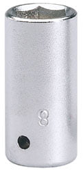 Draper 11097 Elora Hexagon Socket 1/4"" Sq Dr 8mm