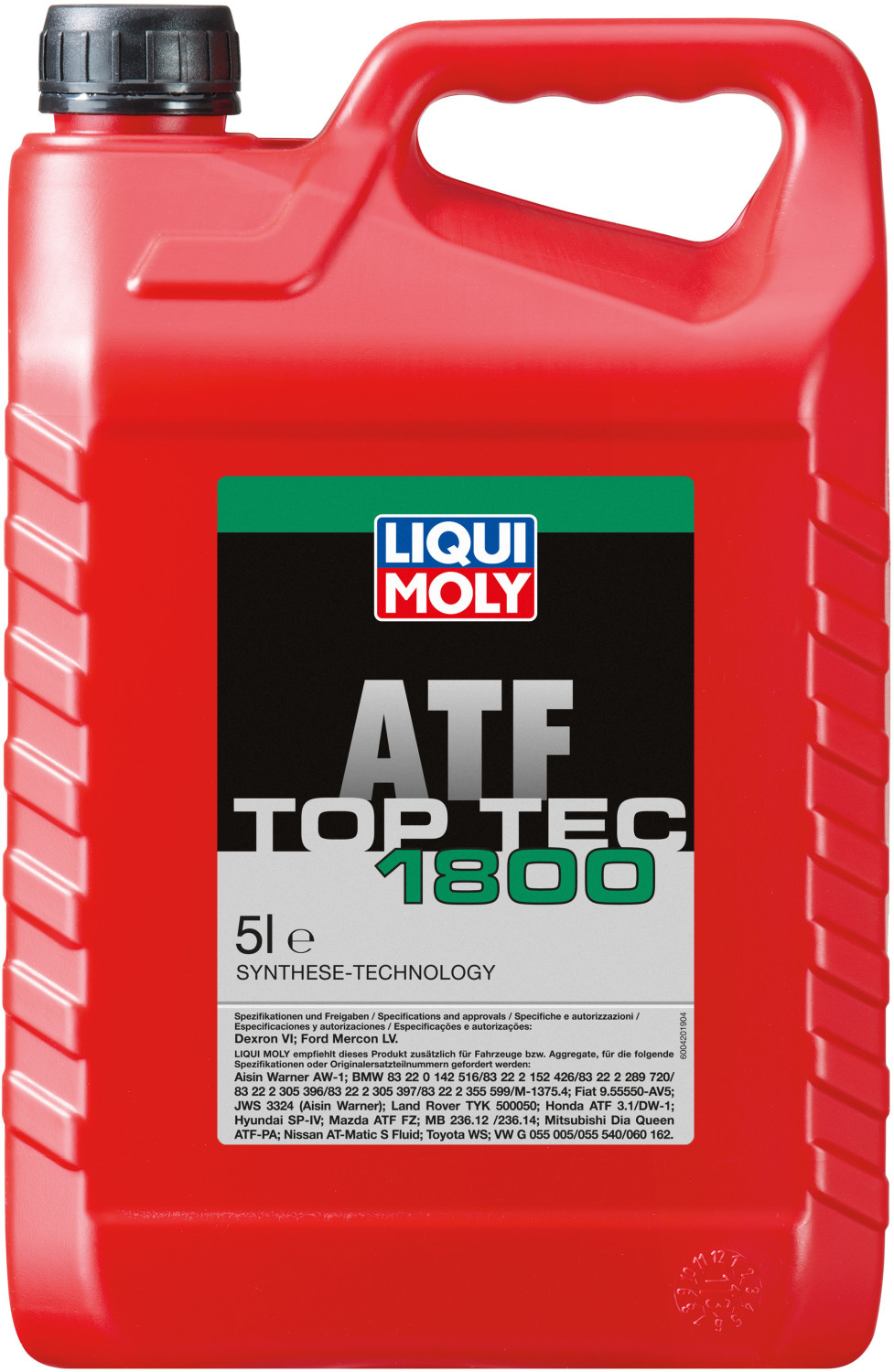 2 x Liqui Moly Top Tec ATF 1800 Synthetic Technology Auto Transmission Fluid, 5L