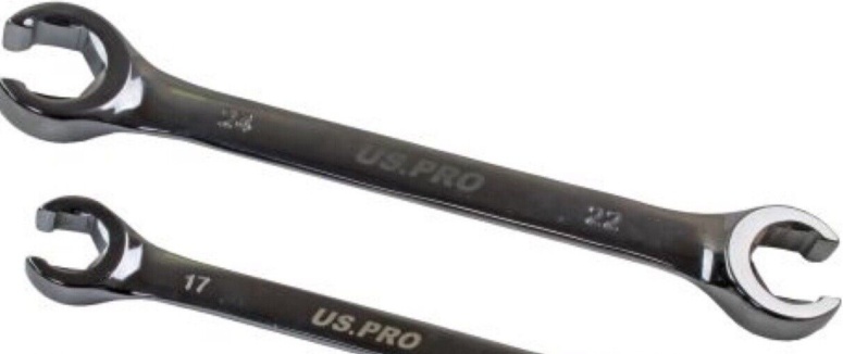 US PRO 6 Piece Metric 6 Point Flare Nut Spanner Wrench Set 8 - 24mm 2046