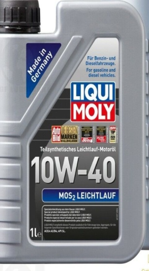 10W 40 Synthetic Technology Engine Oil Liqui Moly MoS2 Leichtlauf 2184 5 L