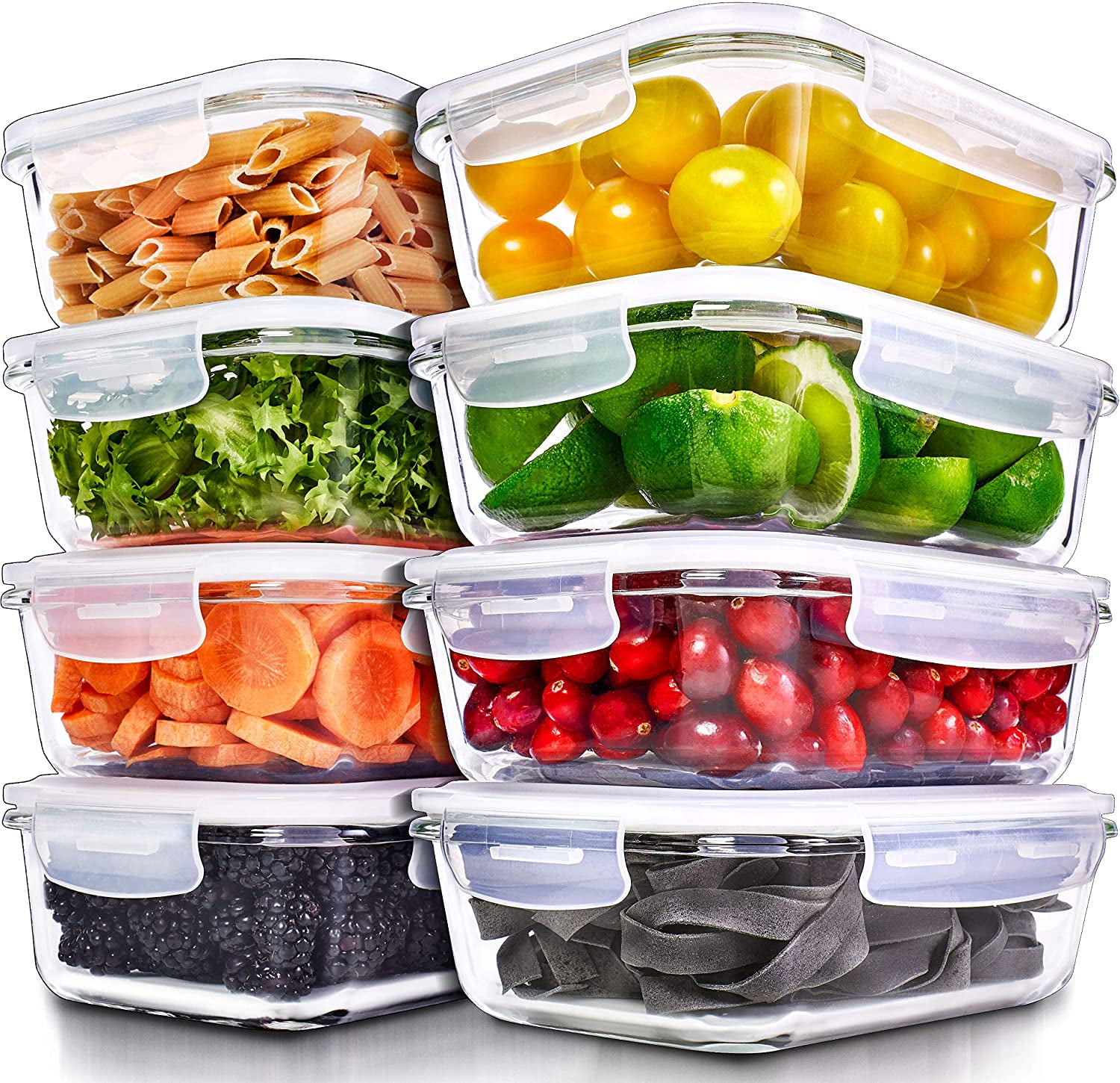 Borosilicate Glass 5-Pack Food Storage Containers - Leakproof & Odourless