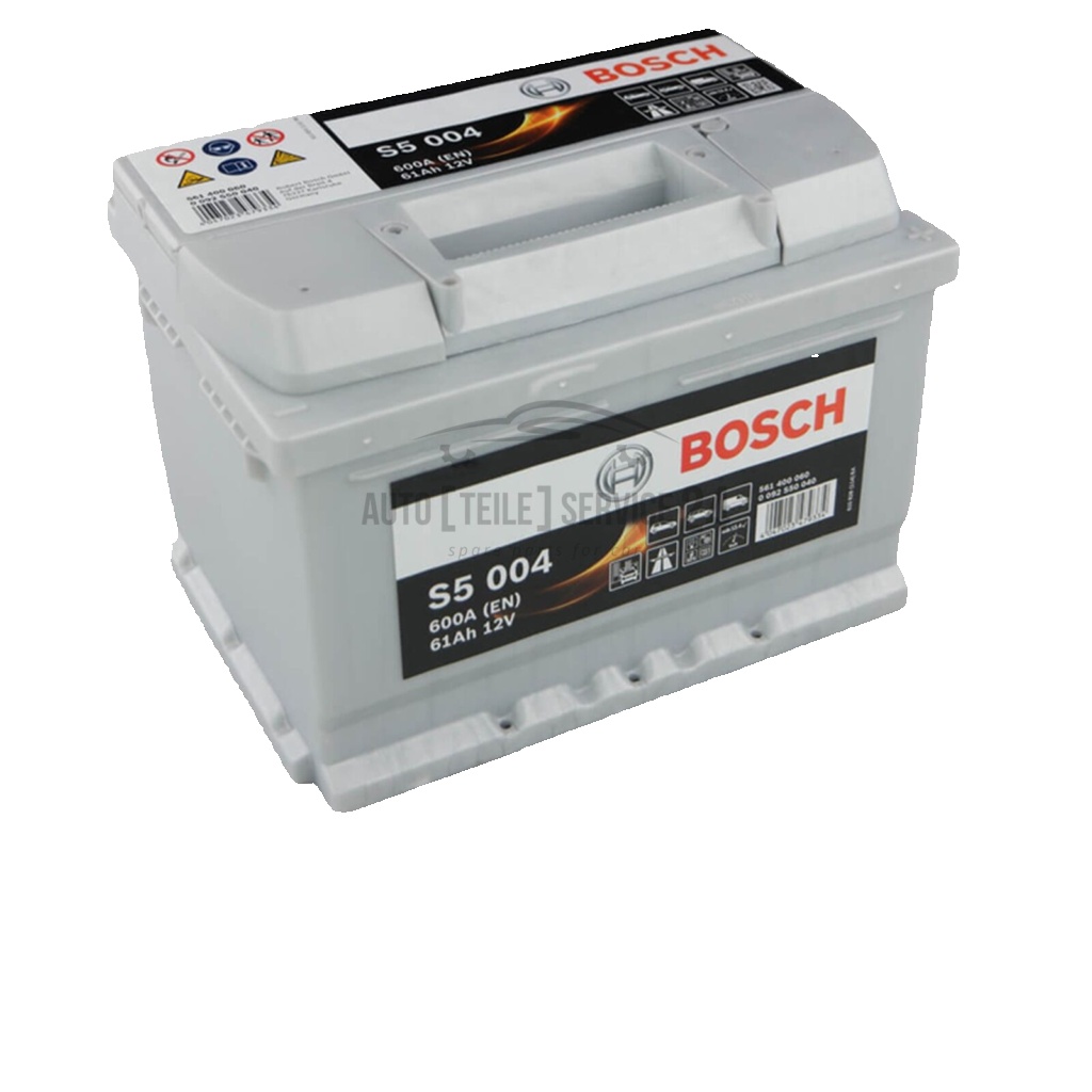 Car Battery S5004 Bosch 075 600A 61Ah 5Yr Warranty 242x175x175