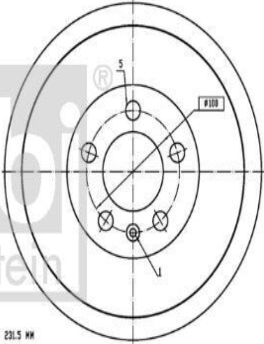 Brake drum Rear Axle 178513 FEBI BILSTEIN for VW SKODA