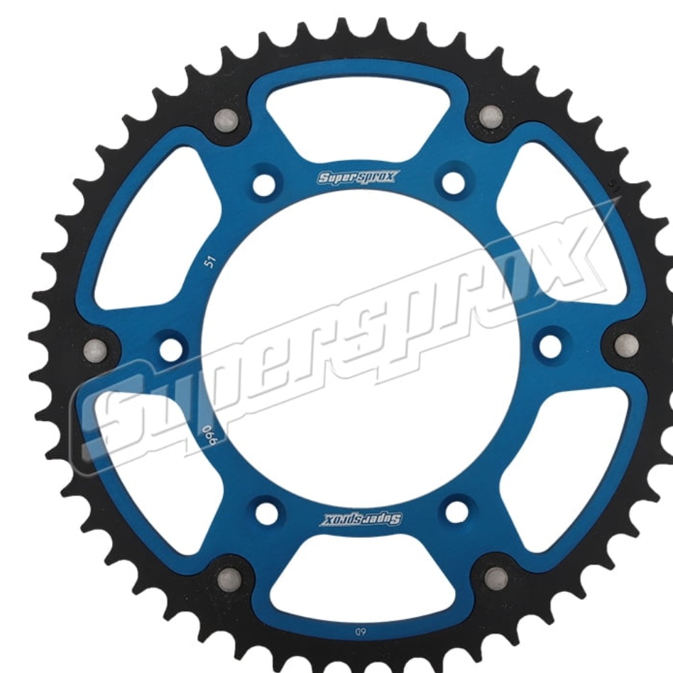 Supersprox Stealth Rear Sprocket 51T Blue for KTM SX SXF EXC FC FE
