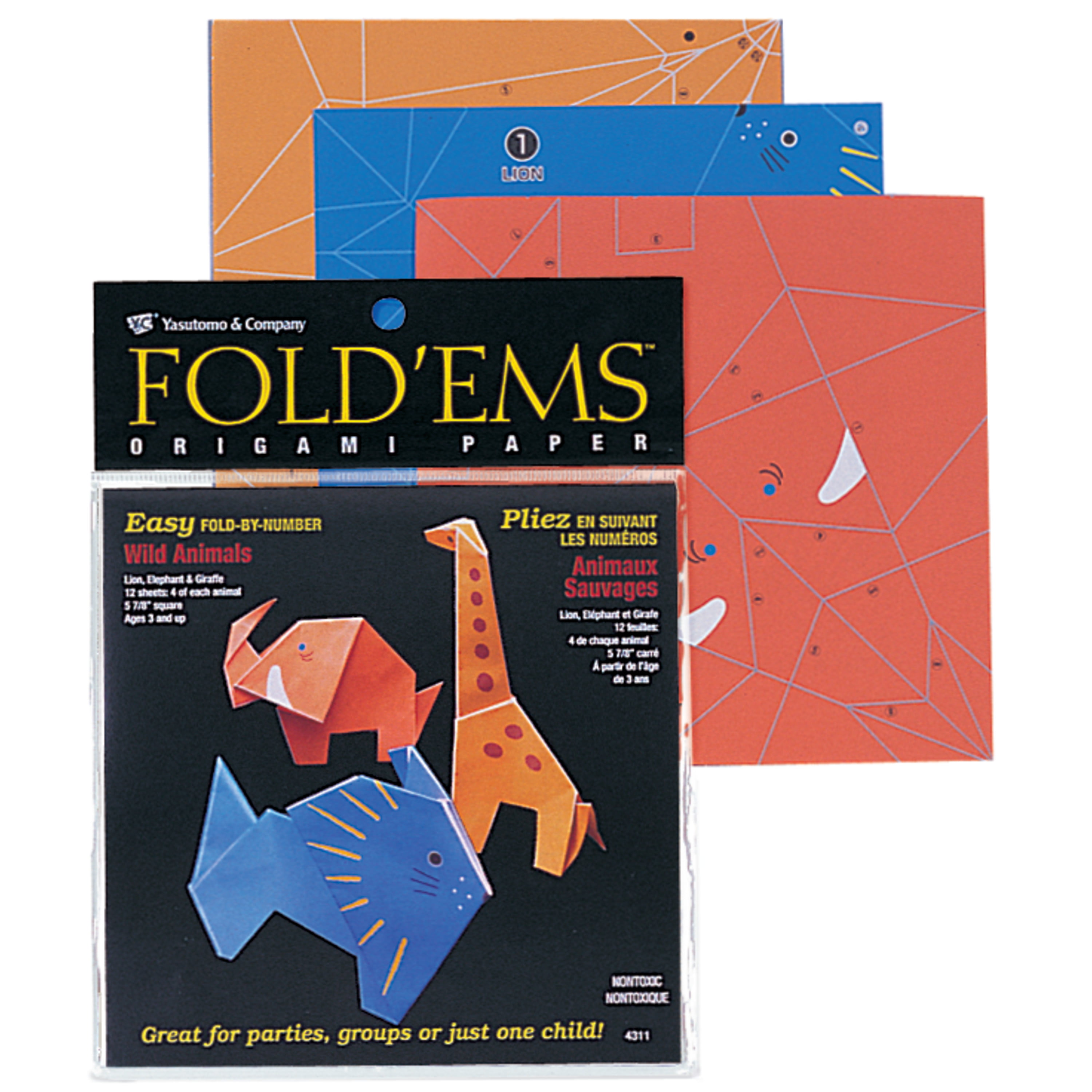 Mio Mio Yasutomo Origami Fbn Wild Animals Animals 12 Sheets Size 3