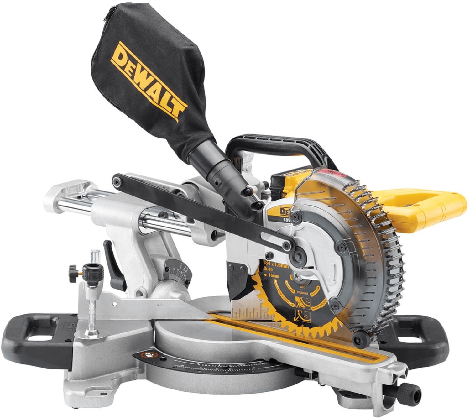 DeWalt 18V Cordless 184mm Li-Ion XR Mitre Saw Body Only Bare DCS365N-XJ - Image 3