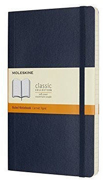 Moleskine Sapphire Blue Large Ruled Notebook Soft (Paperback Book) - Image 2