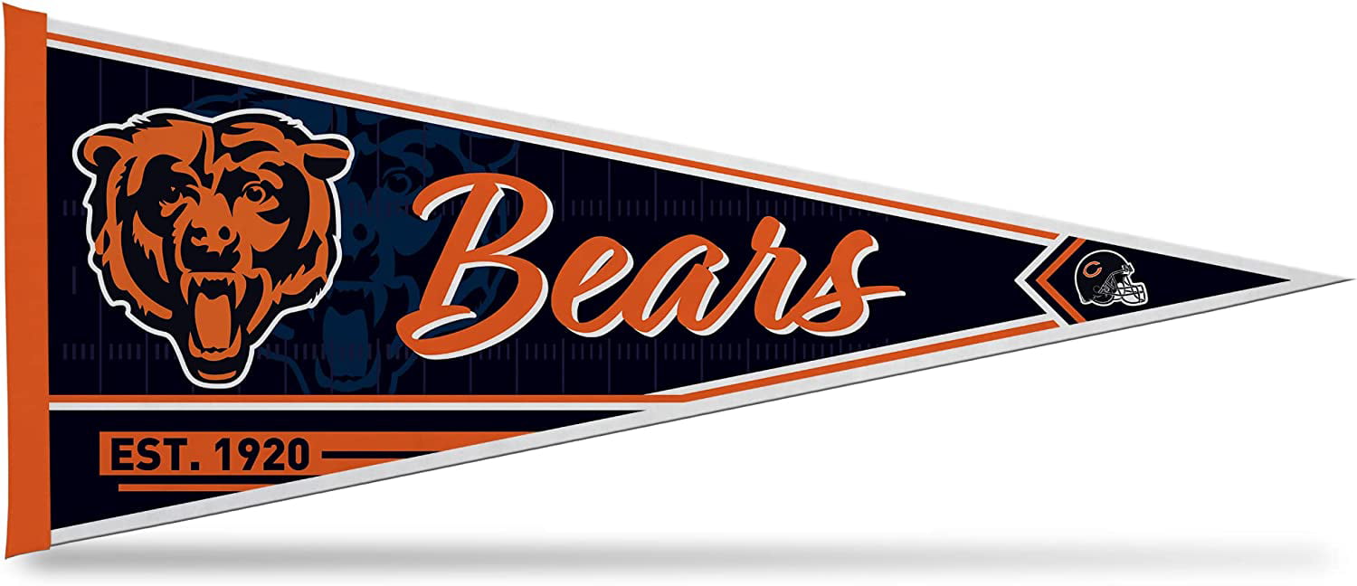 Rico Industries Nfl Football Chicago Bears Classic 12"""" X 30"""" Felt Wall D?Cor Pennant - Great For Home/Bed Room/Man Cave D?Cor