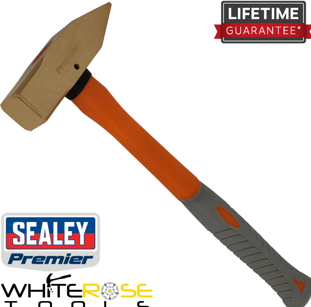 Sealey NS079 Premier Non-Sparking Cross Pein Engineer's Hammer 2.2lb