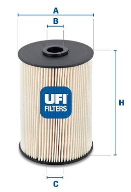 UFI Fuel Filter VW,AUDI,SKODA 26.021.00 1K0127434B - Image 3