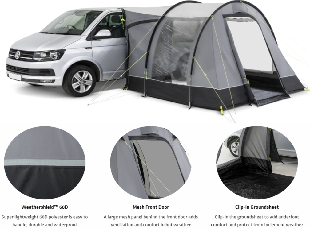 Kampa Trip campervan Poled Drive Away awning 2024 New Vw T1 T2 T3 T4 T5 Camper