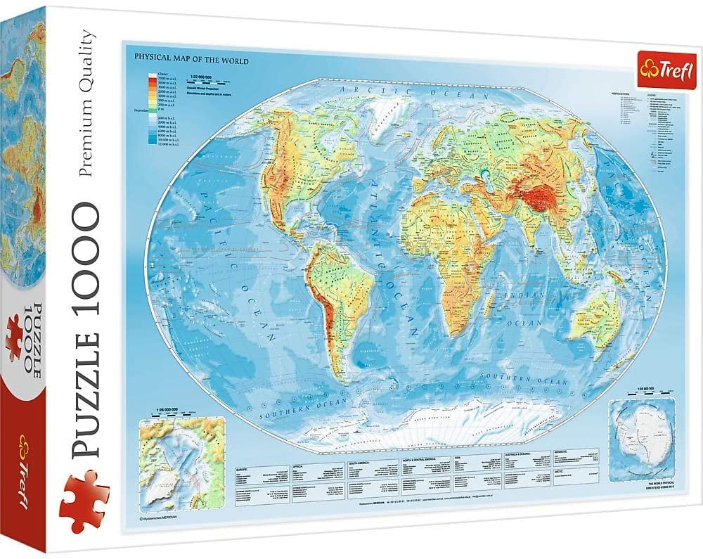 Puzzles - 1000 - Physische Weltkarte | Deutsch | Spiel | 2020 | Trefl SA - Bild 3
