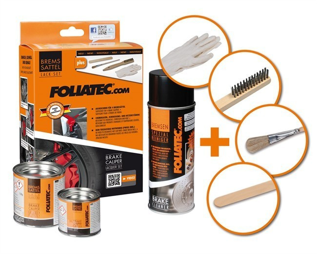 ORANGE Car Brake Caliper Paint Lacquer Kit Heat Resistant FOLIATEC FT2167+CP