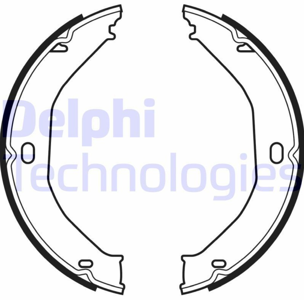 Rear DELPHI-OE LS2078 Brake Shoe Set, parking brake for CHEVROLET,JEEP