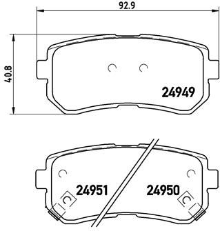 Brake pads P 30 046 BREMBO for HYUNDAI i20 I - Image 9